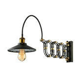 Applique paralume nero design industriale estendibile - clowasit.com